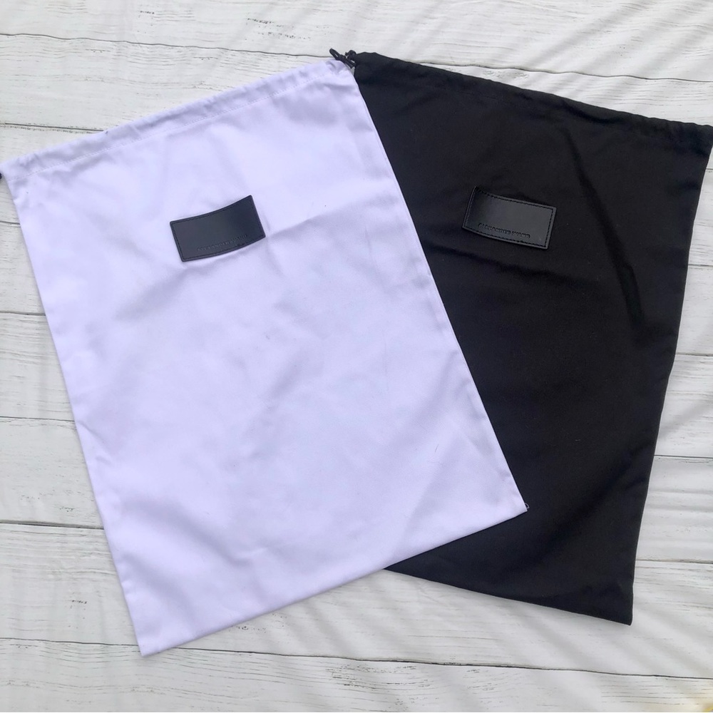 Alexander Wang Two Pieces Black White Dust Bag Covers